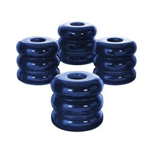 Room Essentials Set of Four Blue Glass Candle Holders NEW